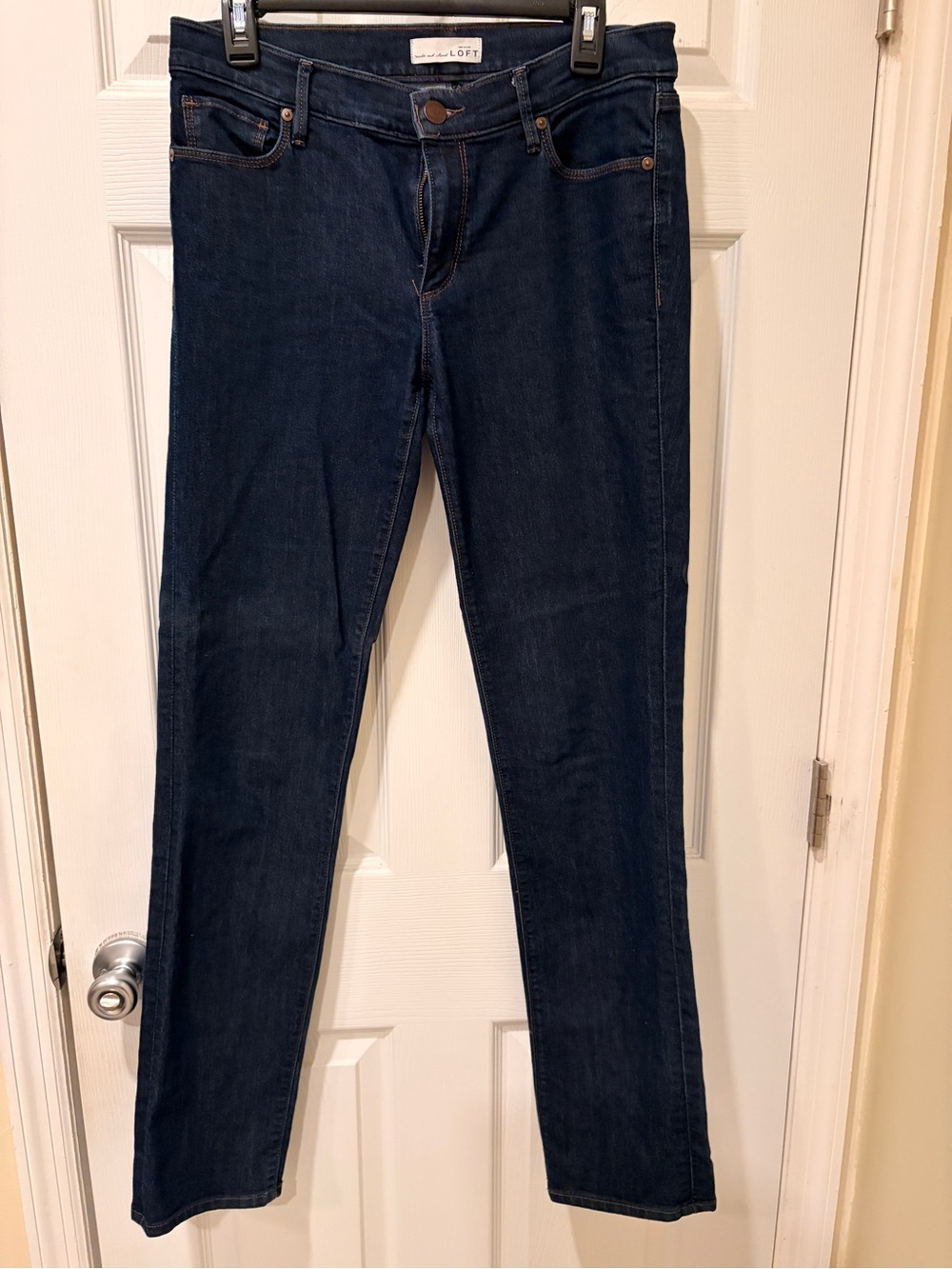 LOFT Dark Indigo Straight Leg Jeans